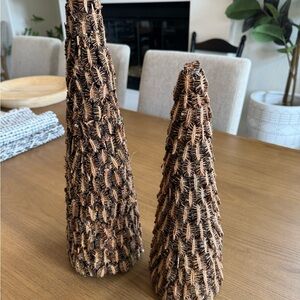 Rustic Brown Holiday Cone Trees